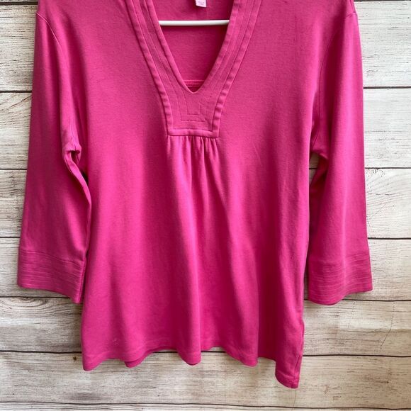 LILLY PULITZER KNIT TOP WITH THREE QUARTER SLEEVES IN PINK - Picture 3 of 5